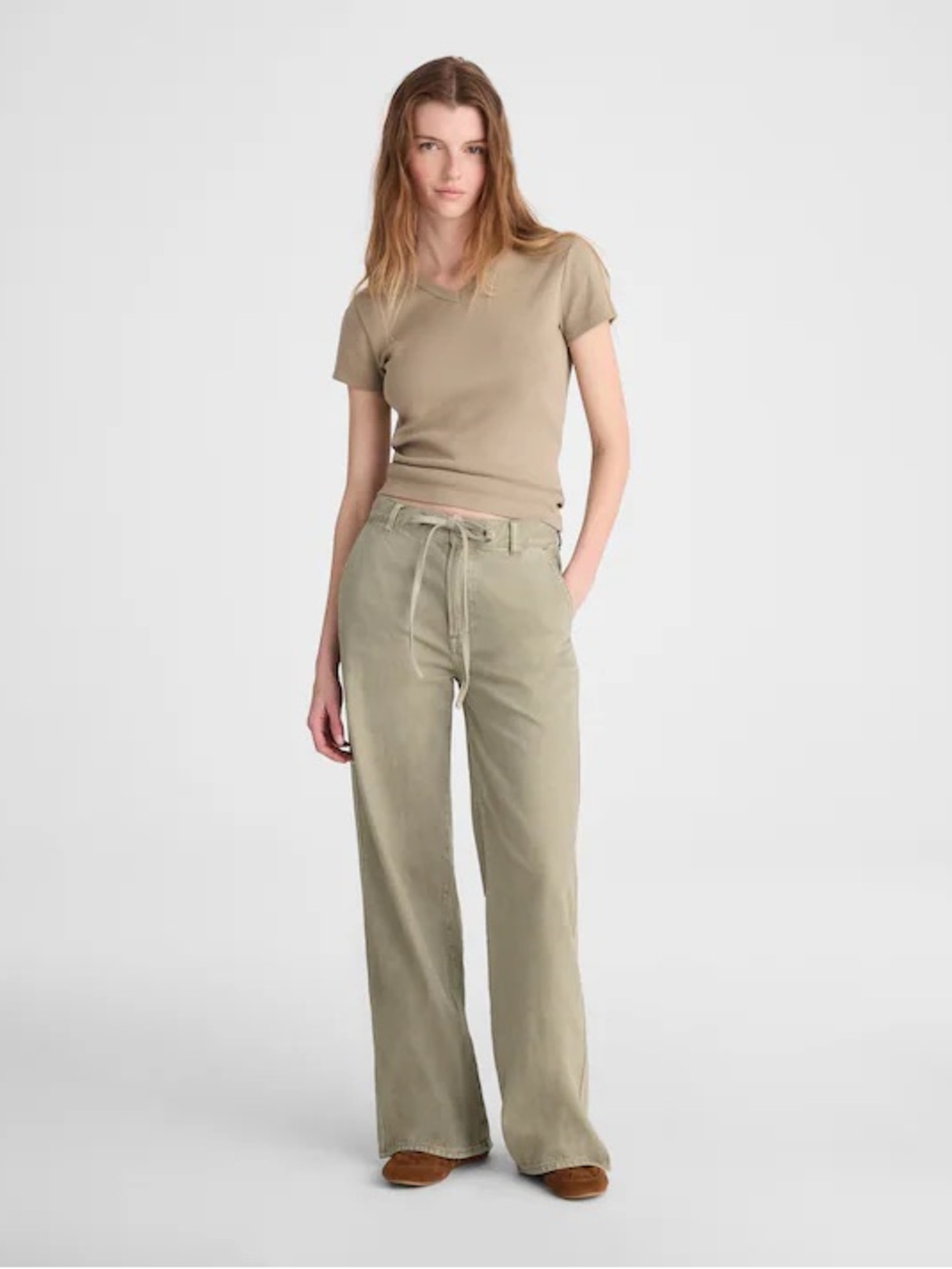 Madewell The Ultimate Wide-Leg Pant in Airy Denim Sagebrush / Size 28 / NWOT